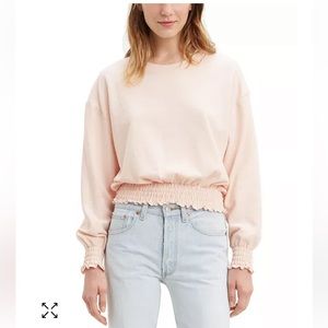 levis smocked sweatshirt